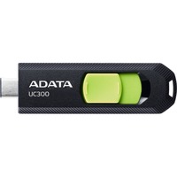 ADATA ACHO-UC300-64G-RBK/GN, Lápiz USB negro/Verde