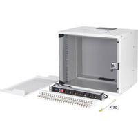 Digitus Set de red SOHO Pro 19" 540x400 mm (AnxP), Armario IT gris claro