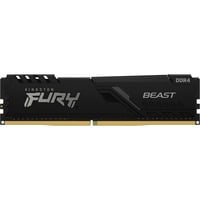 Kingston FURY FURY Beast 16GB 3200MT/s DDR4 CL16 DIMM 1Gx8 Black, Memoria RAM negro, 16 GB, 1 x 16 GB, DDR4, 288-pin DIMM
