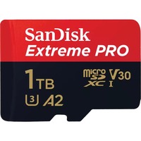 SanDisk Extreme PRO 1000 GB MicroSDXC UHS-I Clase 10, Tarjeta de memoria 1000 GB, MicroSDXC, Clase 10, UHS-I, 200 MB/s, 140 MB/s