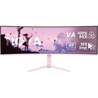 Arozzi AZ-NO-49TUW165, Monitor de gaming rosa neón