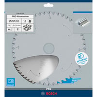 Bosch 2 608 837 780 hoja de sierra circular 25,4 cm 1 pieza(s) Aluminio, Metal no ferroso, 25,4 cm, 3 cm, 1,8 mm, 6000 RPM, 2,4 mm