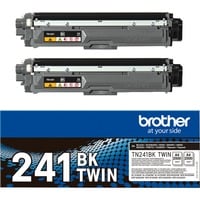 Brother TN-241BKTWIN cartucho de tóner 2 pieza(s) Original Negro 2500 páginas, Negro, 2 pieza(s)