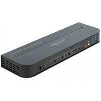 DeLOCK 11483 interruptor KVM Negro, Switch KVM 3840 x 2160 Pixeles, 4K Ultra HD, Negro