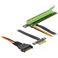 DeLOCK 85762 tarjeta y adaptador de interfaz Interno PCIe, Tarjeta de ampliación PCIe, PCIe, Negro, Verde, 0,3 m, 1 pieza(s)
