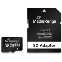 MediaRange 512 GB microSDXC, Tarjeta de memoria negro