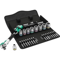 Wera 8100 SB 9 Juego de carraca Zyklop Speed, en pulgadas, 3/8", Kit de herramientas negro/Verde