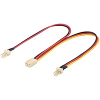 goobay HL93880 cable de alimentación interna negro/Rojo, 3 pines, 3 pines, Macho, Hembra, Negro, Naranja, Amarillo