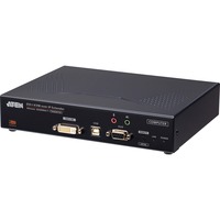 ATEN Transmisor de KVM DVI-I a través de IP de una sola pantalla con acceso a Internet, Alargador DVI Transmisor, Alámbrico, 0,00006 MHz, 1920 x 1200 Pixeles, Negro, Metal
