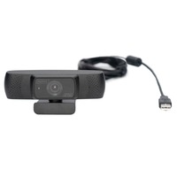 Digitus DA-71901 cámara web 2,1 MP 1920 x 1080 Pixeles USB 2.0 Negro, Webcam negro, 2,1 MP, 1920 x 1080 Pixeles, 30 pps, 640x480@30fps,1280x720@30fps,1920x1080@30PsF, 720p,1080p, 90°