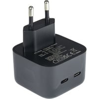 Inter-Tech Cargador PD-2036, 2x USB-C Charger negro