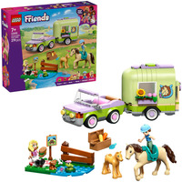 LEGO Friends caballo y potro con remolque para caballos, Juegos de construcción 