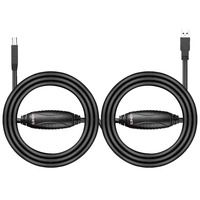 Lindy 43098 cable USB 10 m USB 3.2 Gen 1 (3.1 Gen 1) USB A USB B Negro negro, 10 m, USB A, USB B, USB 3.2 Gen 1 (3.1 Gen 1), 5000 Mbit/s, Negro