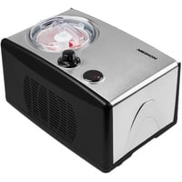 Medion LIFE Máquina de helados MD 18387, Heladera negro/Acero fino