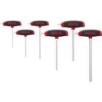 Wiha Juego de llaves hexagonales, con mango transversal ComfortGrip, Destornillador negro/Rojo