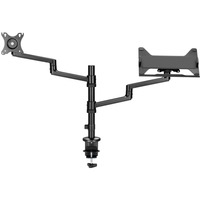 goobay Soporte de monitor Deluxe con brazo para portátil negro