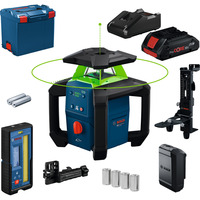 Bosch Rotationslaser GRL18V-4-34CVG Akku ProCORE18V 4.0Ah en L-BOXX, Láser rotativo verde, Kit