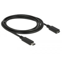 DeLOCK 85534 cable USB 1,5 m USB 3.2 Gen 1 (3.1 Gen 1) USB C Negro, Cable alargador negro, 1,5 m, USB C, USB C, USB 3.2 Gen 1 (3.1 Gen 1), Negro