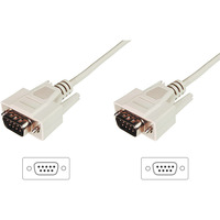 Digitus Cable de conexión para transferencia de datos serial, D-Sub9 (conector) > D-Sub9 (conector) beige