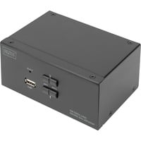 Digitus Conmutador KVM DisplayPort 2x 1, Switch KVM negro