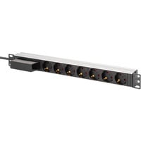 Digitus Regleta de enchufes 19" PDU con perfil de aluminio, 7 salidas negro/Aluminio