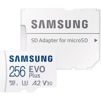 SAMSUNG EVO Plus 256 GB microSDXC (2024), Tarjeta de memoria blanco