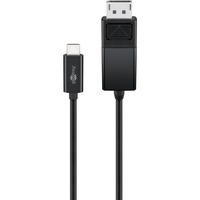 goobay 79295 adaptador de cable de vídeo 1,2 m USB Tipo C DisplayPort Negro negro, 1,2 m, USB Tipo C, DisplayPort, Macho, Macho, Derecho