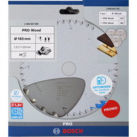 Bosch PRO Wood Hoja de sierra circular inalámbrica 165 mm 
