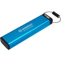 Kingston IronKey Keypad 200C USB-C de 16 GB 200C, FIPS 140-3 nivel 3 AES-256, Lápiz USB FIPS 140-3 nivel 3 AES-256, 16 GB, USB Tipo C, 3.2 Gen 1 (3.1 Gen 1), 145 MB/s, Funda, Azul
