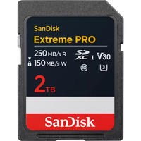 SanDisk Extreme PRO® SDHC™- en SDXC™ UHS-I-kaart - 2 TB, Tarjeta de memoria negro
