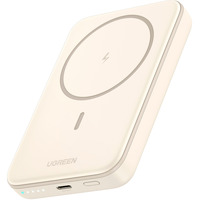 UGREEN 25208 batería externa 10000 mAh Cargador inalámbrico Beige, Banco de potencia blanco, 10000 mAh, Power Delivery 3.0, Cargador inalámbrico, Beige
