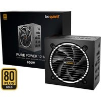 be quiet! Pure Power 12 M unidad de fuente de alimentación 850 W 20+4 pin ATX ATX Negro, Fuente de alimentación de PC negro, 850 W, 100 - 240 V, 900 W, 50 - 60 Hz, 12 / 6 A, Activo