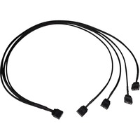 Alphacool Divisor en Y aRGB 3 pines a 4x 3 pines, 60 cm, Cable Y negro