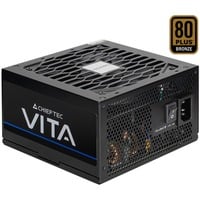 Chieftec Vita Netzteil 750W 80+Bronze retail - PC-/Server Netzteil - 12,5 min unidad de fuente de alimentación 20+4 pin ATX PS/2, Fuente de alimentación de PC negro, 5 min, 750 W, 100 - 240 V, 20+4 pin ATX, 65 cm, 450 mm, 450 mm