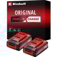 EINHELL Batería Power-X-Change Plus TWIN-PACK 18Volt 3,0Ah rojo/Negro