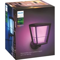 Philips White & Color Ambiance Econic Outdoor lámpara de pared de pie, Luz de LED negro