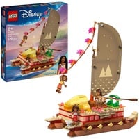 LEGO Disney Princess Canoa de Aventuras de Vaiana, Juegos de construcción Juego de construcción, 6 año(s), Plástico, 529 pieza(s), 687 g