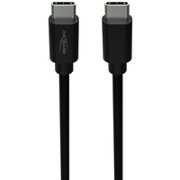 Ansmann Cable de datos y carga USB Tipo-C a Tipo-C negro