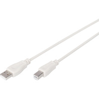 Digitus Cable de conexión USB 2.0 USB-A (conector) > USB-B (conector) beige