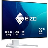 EIZO FlexScan EV2740X-WT LED display 68,6 cm (27") 3840 x 2160 Pixeles 4K Ultra HD LCD Blanco, Monitor LED blanco, 68,6 cm (27"), 3840 x 2160 Pixeles, 4K Ultra HD, LCD, 5 ms, Blanco