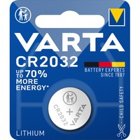 Varta -CR2032 Pilas domésticas, Batería Batería de un solo uso, CR2032, Litio, 3 V, 1 pieza(s), 220 mAh