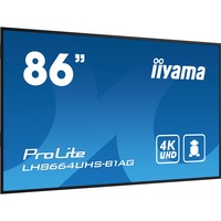 iiyama LH8664UHS-B1AG, Pantalla de gran formato negro (mate)