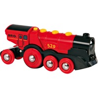 BRIO 33592 Gran locomotora a pilas con luz y sonido, Vehículo de juguete rojo, Niño/niña, 3 año(s), AAA, Negro, Rojo