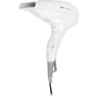 Braun HD180 secador 1800 W Blanco, Secador de pelo blanco, Blanco, Monocromo, Con agujero en la empuñadura para colgar, Botones, Control deslizante, 1800 W, 1 pieza(s)