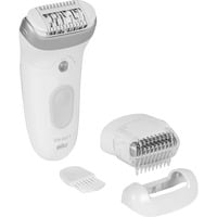 Braun Silk-épil 7 7-041 Gris, Blanco, Depiladora blanco/Plateado, Gris, Blanco, MicroGrip, Axila, Bikini, 0,5 mm, Batería, Alemania