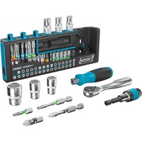 Hazet SmartHolder 2300SH-1, juego de llaves de vaso y puntas 1/4", Conjuntos de bits negro
