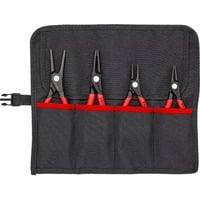 KNIPEX Juego de alicates para anillos de seguridad Ø 12 - 60 mm, 4 piezas, Set de pinzas rojo