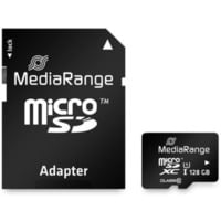 MediaRange MR945 memoria flash 128 GB MicroSDXC UHS-I Clase 10, Tarjeta de memoria negro, 128 GB, MicroSDXC, Clase 10, UHS-I, 80 MB/s, 20 MB/s