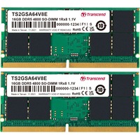Transcend TS4GSA64V8E módulo de memoria 32 GB 1 x 32 GB DDR5 4800 MHz, Memoria RAM verde, 32 GB, 1 x 32 GB, DDR5, 4800 MHz, 262-pin SO-DIMM