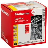 fischer SX Plus 6x30 PH TX, 567935, Pasador gris claro